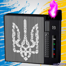 USB запальничка герб України з футляром у подарунковій упаковці LB-664U1