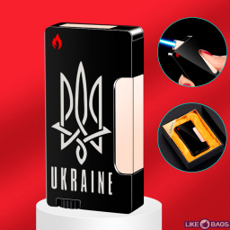 Турбо запальничка герб України в подарунковій упаковці LB-669U1